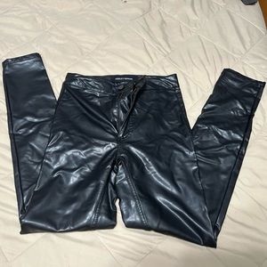 Ashley Mason faux leather pants. Size 26. All black and lined inside.
